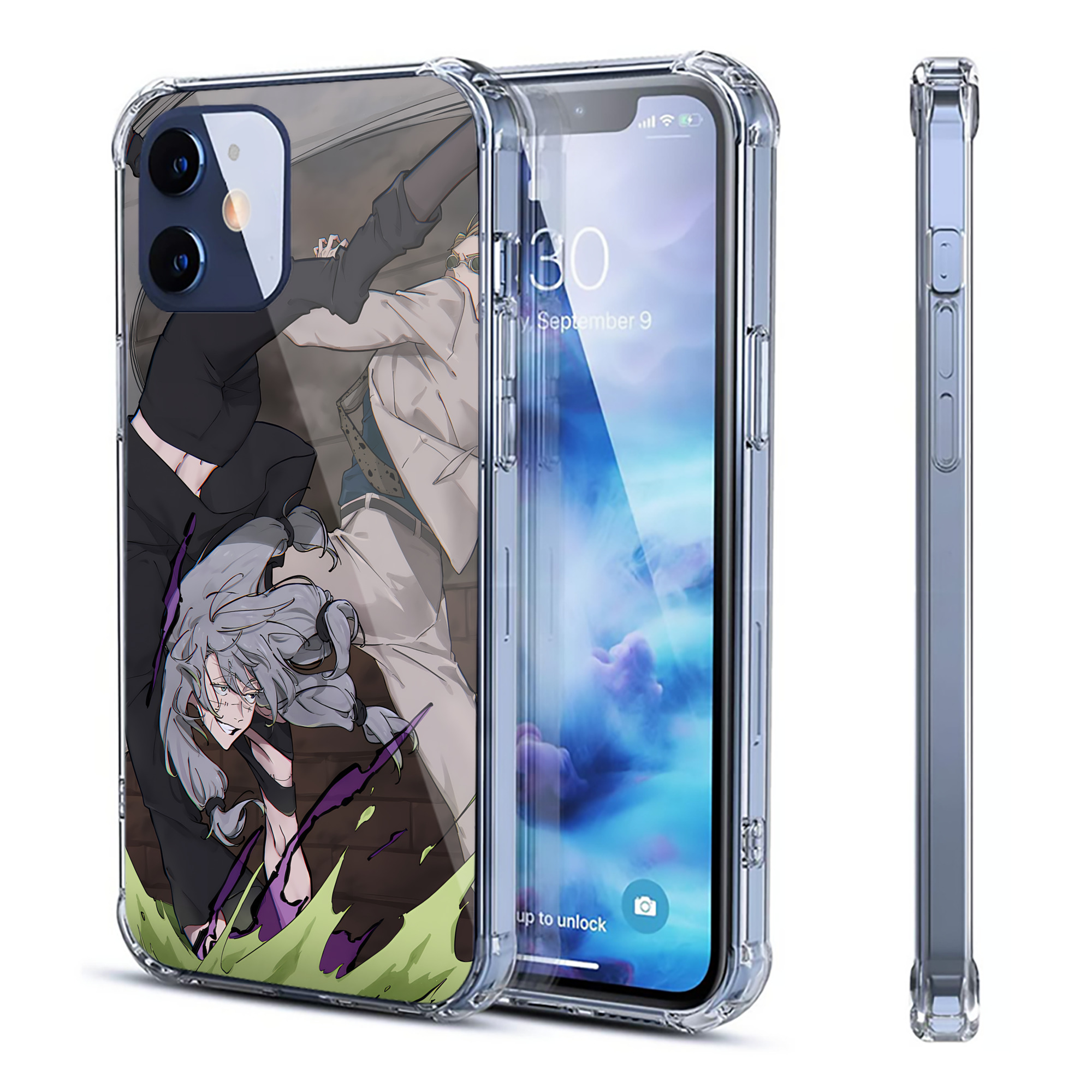 （画像用） 呪術廻戦 Jujutsu Kaisen 【iPhone 12シリーズ対応】透明スマホケース（クリアソフトケース）